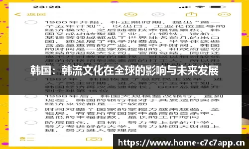 韩国：韩流文化在全球的影响与未来发展